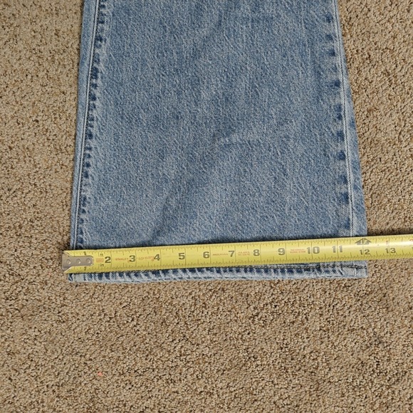 Levis Premium Jeans Womens Size 24 High Loose Flare Distressed Light Wash Blue - Picture 10 of 16